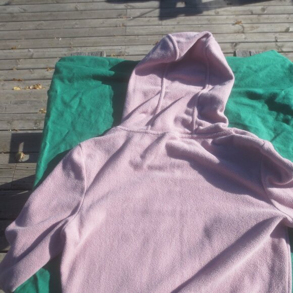 Ladies Pastel Pink Bench Fleece Pullover Hoodie - Size Small. - Picture 9 of 12